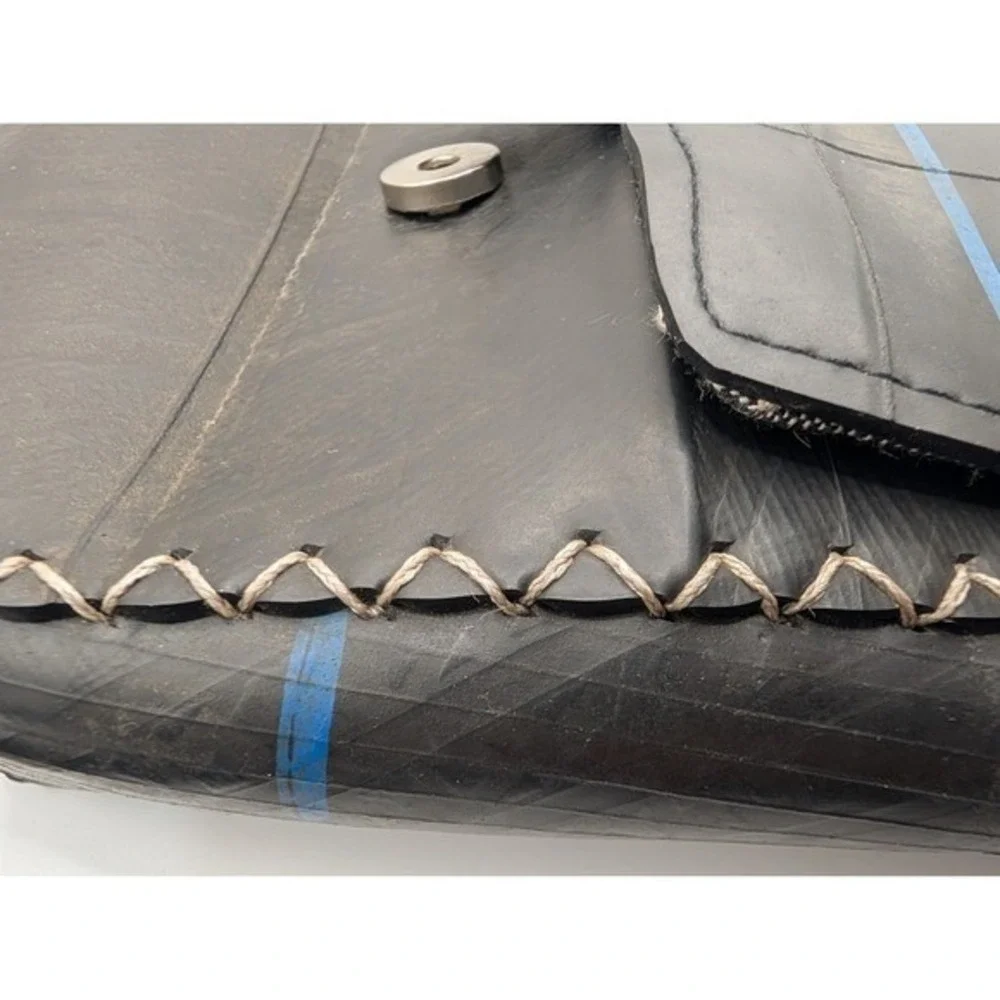 GANESHHIMAL Hand Woven Crossbody Bag Black Recycled Unique One of a Kind‎